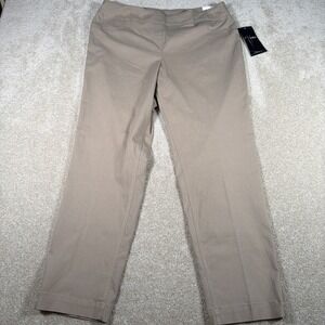 Slim Sations Multiiples Ankle Pants Womens 16 (FITS 35 X 29) Beige Stretch NEW